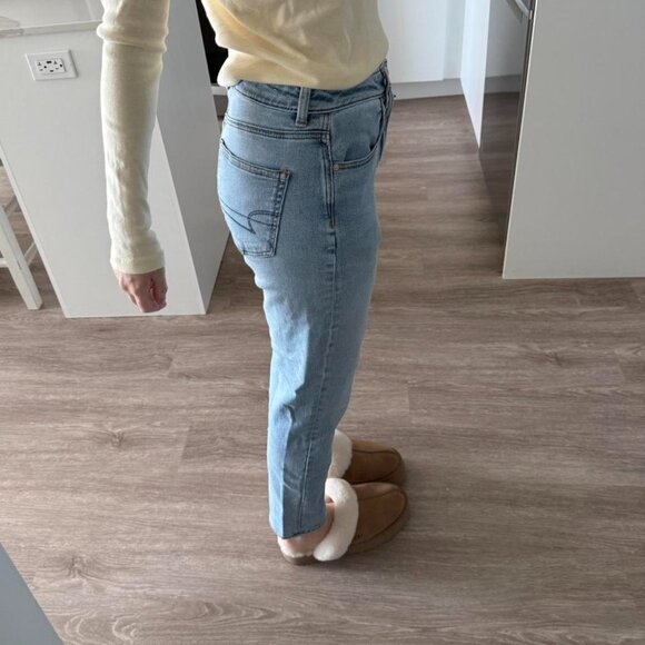 High Waisted Straight Leg Mom Denim Jeans American Eagle - Picture 3 of 8